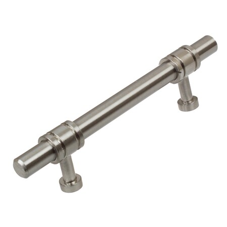 3-3/4 in. Center to Center Satin Nickel Barrel Ring Bar Pull - 4340-96-SN -  GLIDERITE HARDWARE, 4340-96-SN-1